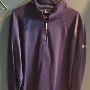 Under Armour Navy Blue Mens Quarter-Zip Top